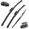 Autopixl Kit spazzole tergicristallo anteriore e posteriore compatibile con Dacia Renault Sandero MK1 2007-2012 parabrezza parabrezza 212016