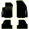 QUEMAR Tappetini Auto compatibili con Opel Mokka e Mokka X 2012-2020/ Kit Tappeti Moquette e Gomma su Misura (Set 2 Anteriori +2 Posteriori)/ Ricami e Colori Personalizzati (Bordo V.Acido, 2 Ricami)