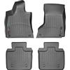 WeatherTech Tappetini auto su misura Compatibile per Maserati Quattroporte 6Gen Traz4x4 (C.Bizona Note) 2014/18 - Nero - 1° e 2° Fila WeatherTech FloorLiner