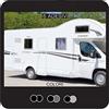 kamiustore Adesivo Rimor X Go Dynamic per Camper in Vinile prespaziato - Kit 6 Adesivi componibili (Nero/Argento)