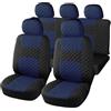 Rebeca Shop A20 Coprisedili Per Auto Universali | Modello Trapuntato | Set Fodere Anteriori e Posteriori | Zip (A20 Trapuntato Blu)