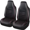 RAKTDA 2 Pezzi Auto Set Coprisedili per Nissan Juke 2019 2020 2021 2022 2023 2024, Universale in Pelle PU Impermeabile Fodere Anteriori Auto Accessori,A-Red Line