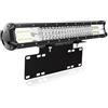 PICAA Barra LED Fuoristrada, Tripla Fila 20 Pollici 288W Barra Luce Led con Piastra di Supporto Staffa Targa, Luci di Lavoro per Auto Camion 4X4 ATV SUV Trattore 12V 24V