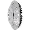 Hansen Styling Parts Copricerchio curvo retrò, 16 pollici, in acciaio inossidabile - universalmente adatto per cerchi in acciaio, coprimozzo, copertura, finitura decorativa