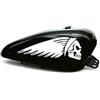 Pimastickerslab Kit 2 adesivi moto serbatoio INDIAN TESCHIO shadow rebel vulcan boulevard chief harley bob chopper old style vintage cod.1784 (010 BIANCO, OPACO (matt_opaque))