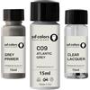 SD COLORS ATLANTIC GRIGIO C09 New Touch Up Paint 15 ML RIPARAZIONE GRAFFIO PENNELLO COLORE CODICE C09 ATLANTIC GRIGIO (VERNICI+PRIMER+LACQUER)