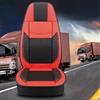 LFXLDS Coprisedili Camion per Volvo FH FM FMX Fe FL,Nero/Rosso/Marrone/Blu Protezione Sedili Maglia Pelle Guidatore Passeggero Anteriore Ergonomico Lombare Accessori Interno Camion,Version 3-Red