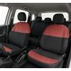 Auto Accessori Lupex | Coprisedili Auto Compatibili con Panda dal 2012 a oggi, Made in Italy, Protezioni Sedili Anteriore e Posteriore in Policotone (Rosso - Nero, Schienale Posteriore 40e60)
