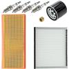 ATEC Germany Pacchetto filtri di ispezione con 1x filtro aria, 1x filtro abitacolo, 1x tappo di scarico olio con guarnizione, 4x candela Super Plus FR8DC Compatibile con FIAT PANDA (169_)