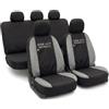 Auto Accessori Lupex Copri-sedili Auto Compatibili Mito | Made In Italy | Set Coprisedili Anteriori e Posteriori | Logo Ricamato | Airbag Compatibile | Interni (Nero/Grigio Chiaro)