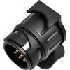 BUGUUYO Adattatore per Rimorchio 12v 13 Pin a 7 Pin Coperchio di Chiusura a Molla e Corpo in Plastica Nero Resistente All'acqua per Collegamento Sicuro
