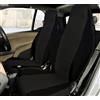 Rebeca Shop® Coprisedili Anteriori compatibili per Smart fortwo, prima, seconda e terza serie, W450 W451 W453, Set di 2 foderine (Nero/Nero, Senza Logo)