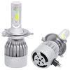 GZCRDZ 2 colori in 1 H4 LED fari auto lampadine 6000 K bianco abbagliante 3000 K giallo anabbagliante COB LED Styling Lights 8000LM 72W All-in-One auto faro