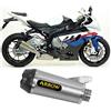 MOTOTOPGUN arrow 71750pk, terminale omologato works titanio, con fondello carbonio, compatibile con moto bmw s1000 s-1000 rr 2009 2010 2011 2012 2013 2014 mototopgun