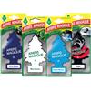 Arbre Magique Mono, Profumatore Auto, Variety Pack 2, Auto Nuova + Menta + Fresh Water + Sport, Durata fino a 7 Settimane, Made in Italy, Confezione da 4 Pezzi