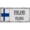 XVBCDFG Country City Targa Cover novità Auto Car Tag Vanity Gift con 4 Fori Finland Vanity Tag per Donne Ragazze Uomini Ragazzi 12 X 6