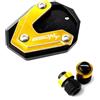 NFNVEKESD Base cavalletto Laterale Moto per CF-M-OTO per 650MT per 650 MT TR-G per 650TR-G 2021 2022 Moto Cavalletto Piede Cavalletto Laterale Ingranditore Pad Valvola della Gomma Caps(Gold Combo)