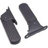 Generic Pedane per moto per bici elettriche e scooter, poggiapiedi pieghevoli in gomma antiscivolo, pedali di supporto per gambe anteriori, 5-7 cm, opzioni di montaggio, nero (5 cm)