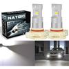 NATGIC H16 5202 5201 Fendinebbia Fendinebbia Xenon Bianco 1700LM CSP Chip per fendinebbia anteriore Fendinebbia, 12V-24V (2-Pack)