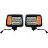 Generic Fanali Fari con Frecce Dx Sx Luce Anteriore Cablaggio 12/24V 4 Funzioni Trattore