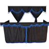 Generic Set completo di tende per camion, colore nero con nappe blu