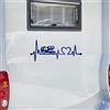 Pimastickerslab Kit 1 Adesivo stickers camper BATTITO CARDIACO CUORE PASSIONE caravan roulotte decal scegli colore cod.1839 (049 BLU ROYAL, cm 55 x 23)