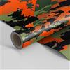Generico Pellicola Camouflage Orange Military Pellicola Car Wrapping Adesiva Rivestimento Auto (3850cm)