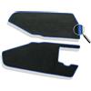 Generico Tappeti per Ape 50 con bordino a scelta in moquette nera set composto da 2 tappetini antiscivolo specifici su misura APE-50BLU