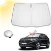 BIBIBO MG ZS Copertura Parabrezza Auto Cover Compatibile con MG ZS EV Facelift 2018-2025 Auto Parasole per Parabrezza Pieghevole Parasole Anti UV