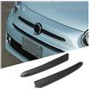 DIYUCAR Copertura modanatura superiore paraurti anteriore auto compatibile con Fiat 500 2016-2025 emblema anteriore strisce decorative su entrambi i lati accessori esterni (nero opaco)