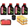 mgkit KIT TAGLIANDO YAMAHA FZ6 600 OLIO MOTUL 5100 10W50 FILTRO OLIO ARIA CANDELE