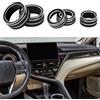 Hihaha Control Switch Knob Cover Ring Per Toyota Camry 21-23 5 Pz | Nero, Lega Di Alluminio, Protezione Antigraffio, Stile Elegante, Installazione Facile, Per Pulsanti Interni A/C Radio Volume