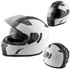 A-Pro Motor Bike Full Face Helmet Motorcycle Scooter Inner Sun Visor Touring White M