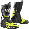 Berik Donington Stivali Moto, nero/giallo fluo, 48