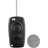 TEKLIGHT Corriere Espresso 24/48h Cover Chiave 2 Pulsanti + batteria CR2032 OMAGGIO di Ricambio Compatibile con ALFA ROMEO 166 LAMA SIP16
