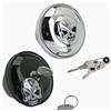Zodiac Tappo Cromato Serbatoio Benzina Serratura Chiave Antifurto Skull Serratura 97-In poi Sportster 883 1200 XL XLC IRON NIGHTSTER FORTY EIGHT DYNA SOFTAIL Compatibile per modelli Compatibile con HARLEY