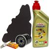 Motocar Kit tagliando Castrol 10W40 filtro olio aria originale candela Liberty 125/150