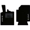 QUEMAR Tappetini Auto compatibili con Smart Fortwo W451 2007-2014 / Kit Tappeti in Moquette e Gomma su Misura (Set 2 Anteriori) / Ricami e Colori Personalizzati (2 Loghi+Ricami, Bordo Nero)
