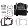 GOOFIT 52.4mm Down-stream Cylinder Liner Assembly Rebuild Kit con Guarnizioni Sostituzione Pistone Per 4 Tempi 110cc Motore Moto ATV Go Kart Dirt Bike Pit Bike