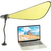Gatphy Visiera per laptop, protezione solare antiriflesso con ventosa, girevole a 360°, riflettore da scrivania pieghevole, utilizzata per ridurre l'intensità della luce solare (versione gialla migliorata)