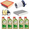 Cormar KIT TAGLIANDO COMPLETO FILTRI + OLIO CASTROL 5W30 COMPATIBILE CON 500X 500L RENEGADE 1.6 MJT