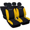 Rebeca Shop COPRISEDILI PER AUTO COMPATIBILI CON 500 MADE IN ITALY SET IN VARI COLORI (Nero/Giallo)