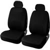 NOKRGQW Coprisedili Auto Coprisedili Universali Per Auto Camion SUV Furgoni 2 Posti Protezione Anteriore Coppia Anteriore Poliestere Coprisedile Auto(Black 2 pieces)