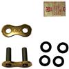 AER MOTO SPARE PARTS FALSA MAGLIA DI GIUNZIONE CHIUSURA UNIVERSALE CATENA 520 ERV7 DID O-RING ORO