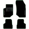 QUEMAR Tappetini Auto compatibili con Opel Mokka e Mokka-e dal 2021/ Kit Tappeti Moquette e Gomma su Misura (Set 2 Anteriori +2 Posteriori)/ Ricami e Colori Personalizzati (Bordo Verde, 2 Ricami)