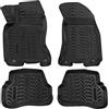 J&J AUTOMOTIVE Tappetini Auto in Gomma su Misura per Volkswagen Passat B5 1996-2005, Set da 4 Pezzi, Bordo Alto 4 cm, Antiscivolo, Inodore, Colore Nero