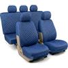 Auto Accessori Lupex - A21 Coprisedili Universali Auto in Tessuto Poliestere Trapuntato, Anteriori e Posteriori, Kit Completo colore Blu Chiaro