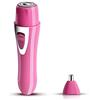 TopHomer 1 rasoio elettrico 2 in 1 da donna, in ABS, portatile, kit per la rimozione dei peli del viso, con testina per peli del naso, rasoio USB ricaricabile per bikini, naso, gambe, viso, corpo