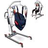 Mobiclinic, Sollevatore elettrico, Fortuna, Marchio europeo, Supporta 180 kg, Imbracatura di trasferimento inclusa, Anziani, Acciaio, Pieghevole, Facile da usare
