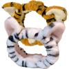 Alipis Fasce per Chioma Donna in Peluche Orecchie da Tigre, 2 Pezzi | Elastiche e Morbide, per Struccarsi e Lavare Viso, Accessorio Simpatico per Festa Cosplay